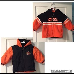 2T OFFICIAL HARLEY DAVIDSON REVERSIBLE COAT EUC